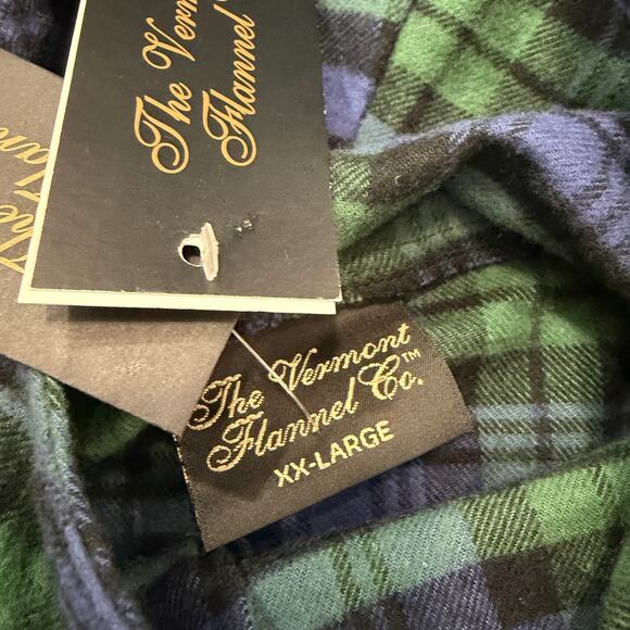 The Vermont Flannel Company Hooded Flannel Pullover Men's 2XL Tartan Plaid NEW - Picture 6 of 10